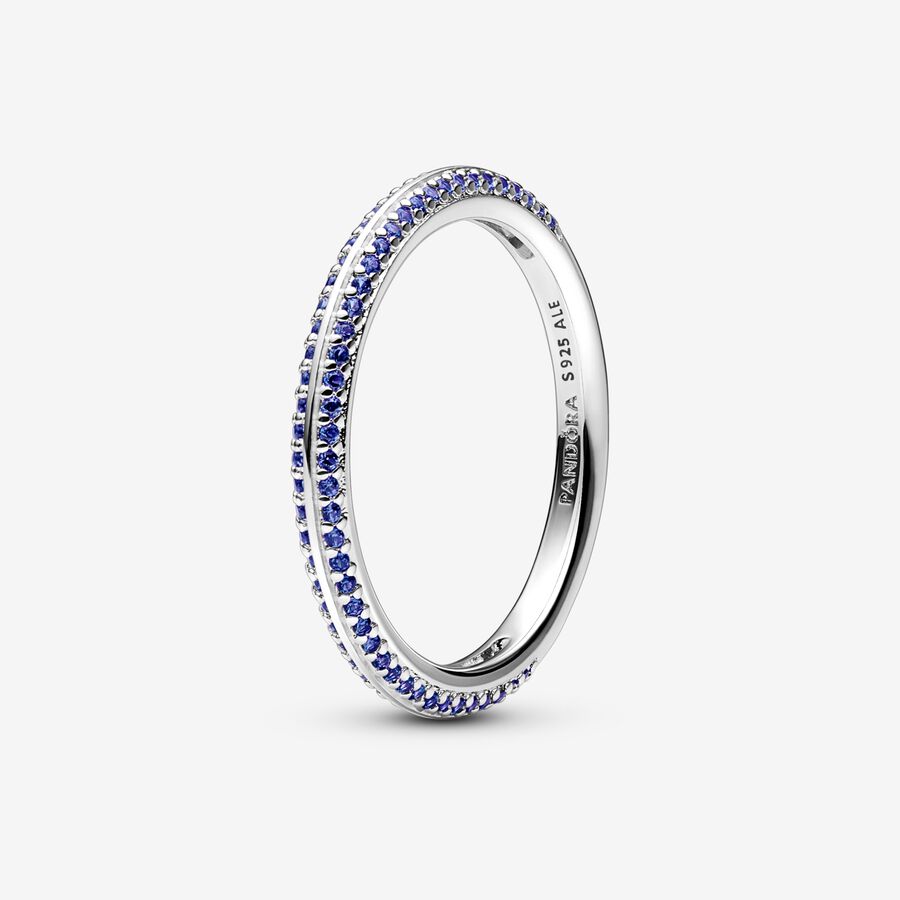 Band Rings Pandora ME Blue Pave Strieborne | SK107DUSL