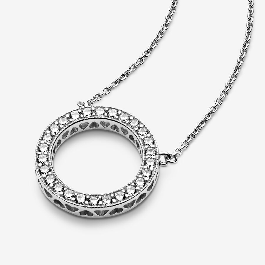 Chain Necklaces Pandora Circle of Sparkle Strieborne | SK054SEHX