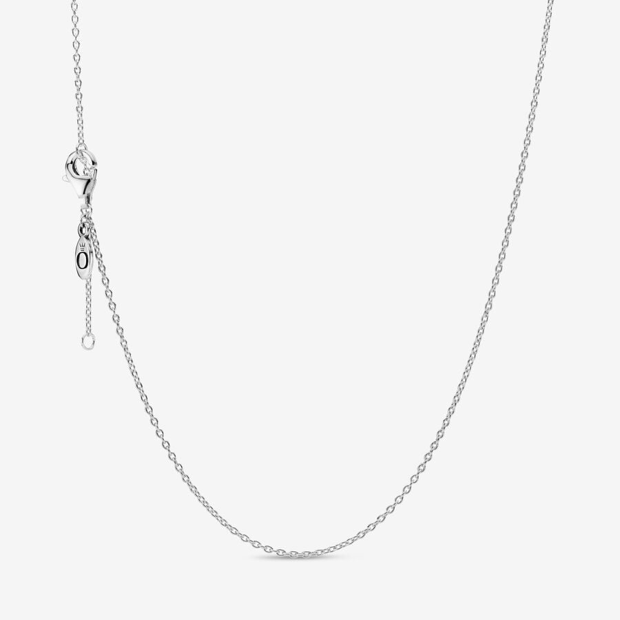 Chain Necklaces Pandora Klasické Cable Strieborne | SK247XVMO