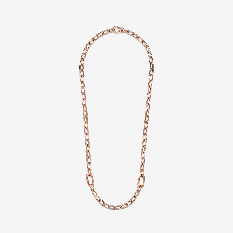 Chain Necklaces Pandora ME Ruzove Zlate | SK694YKSU