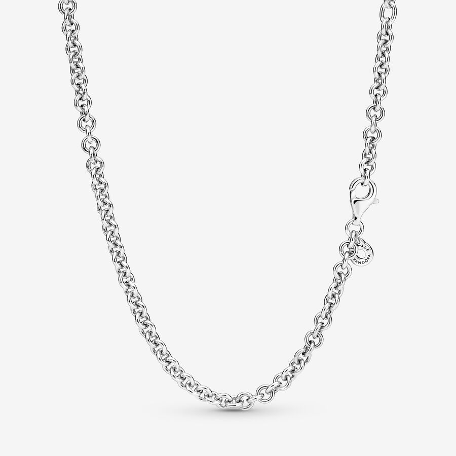 Chain Necklaces Pandora Thick Cable Strieborne | SK596OLKH