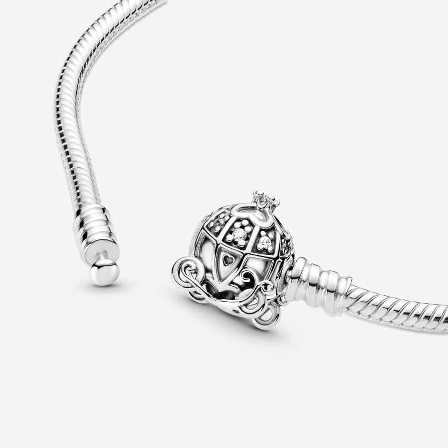 Charm Bracelets Pandora Disney Cinderella Pumpkin Coach Clasp Moments Strieborne | SK208AIPL