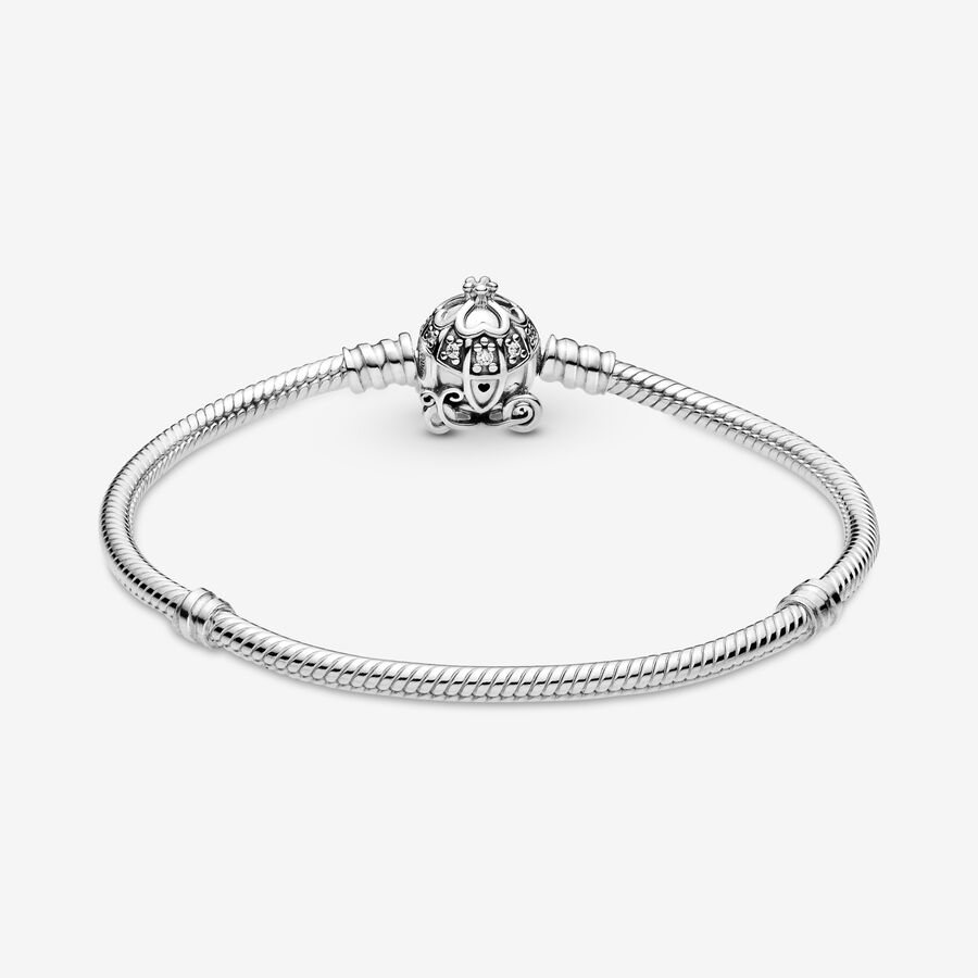 Charm Bracelets Pandora Disney Cinderella Pumpkin Coach Clasp Moments Strieborne | SK208AIPL