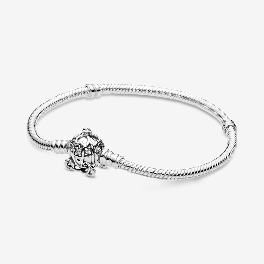 Charm Bracelets Pandora Disney Cinderella Pumpkin Coach Clasp Moments Strieborne | SK208AIPL