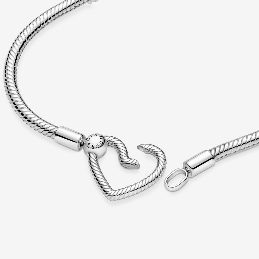 Charm Bracelets Pandora Moments Closure Snake Strieborne | SK570XORU