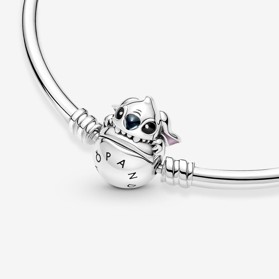 Charm Bracelets Pandora Moments Disney Stitch Biting Clasp Strieborne | SK279KYQJ