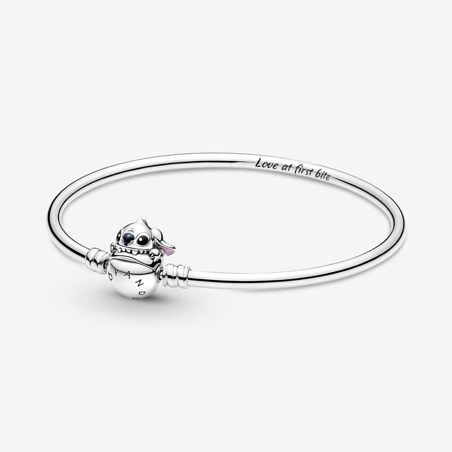 Charm Bracelets Pandora Moments Disney Stitch Biting Clasp Strieborne | SK279KYQJ