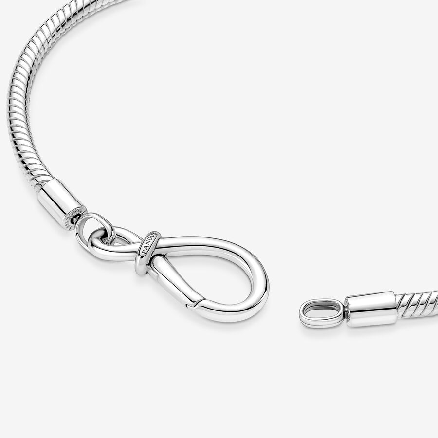 Charm Bracelets Pandora Moments Infinity Knot Snake Strieborne | SK239IUQK