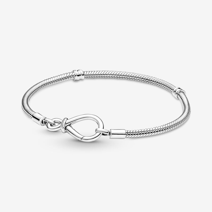 Charm Bracelets Pandora Moments Infinity Knot Snake Strieborne | SK239IUQK