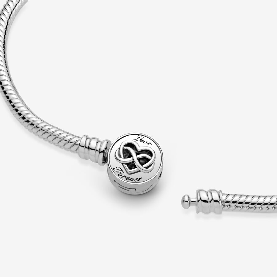 Charm Bracelets Pandora Moments Infinity Clasp Snake Strieborne | SK541HOZV