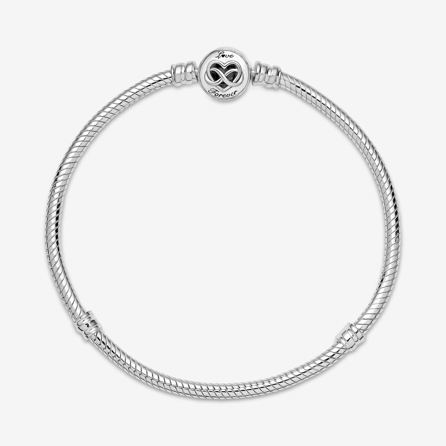 Charm Bracelets Pandora Moments Infinity Clasp Snake Strieborne | SK541HOZV