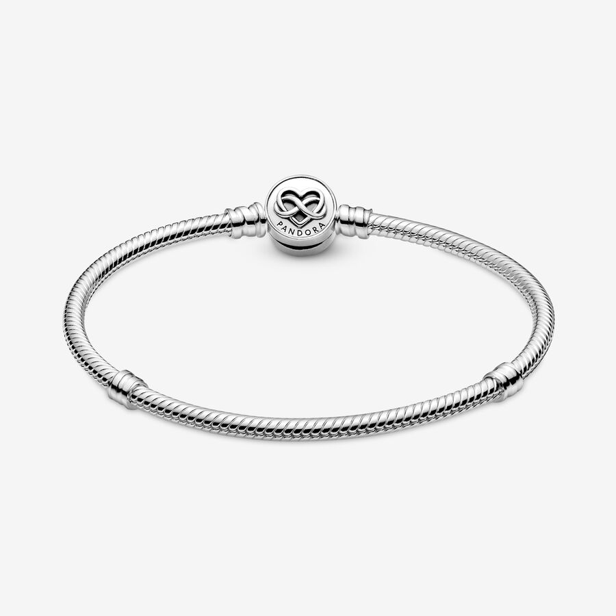 Charm Bracelets Pandora Moments Infinity Clasp Snake Strieborne | SK541HOZV