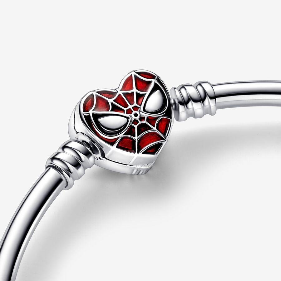 Charm Bracelets Pandora Moments Marvel Spider-Man Mask Clasp Strieborne | SK820FEDO