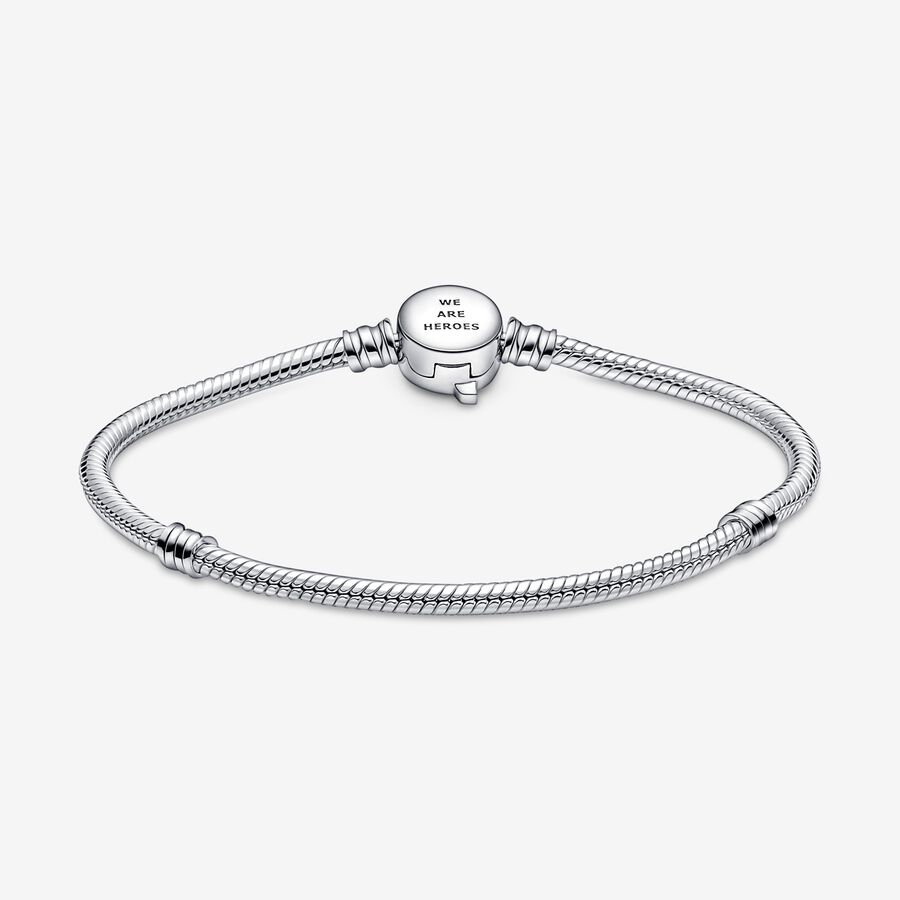 Charm Bracelets Pandora Moments Marvel The Avengers Logo Clasp Snake Strieborne | SK360UXRD