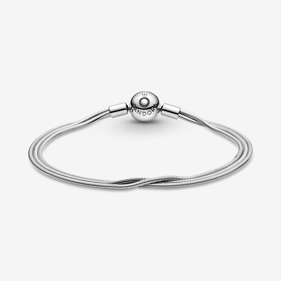 Charm Bracelets Pandora Moments Multi Snake Strieborne | SK142BJLW