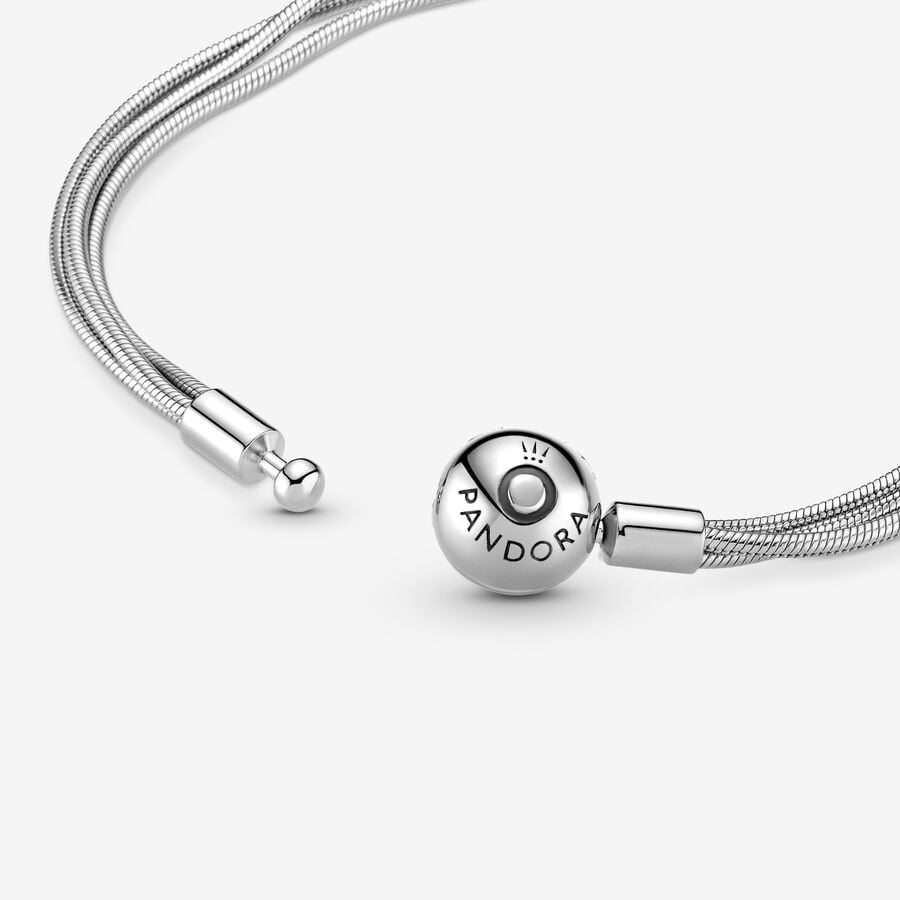 Charm Bracelets Pandora Moments Multi Snake Strieborne | SK142BJLW