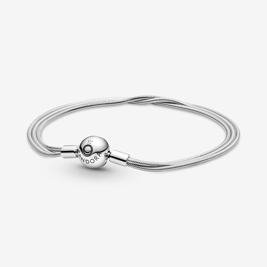 Charm Bracelets Pandora Moments Multi Snake Strieborne | SK142BJLW