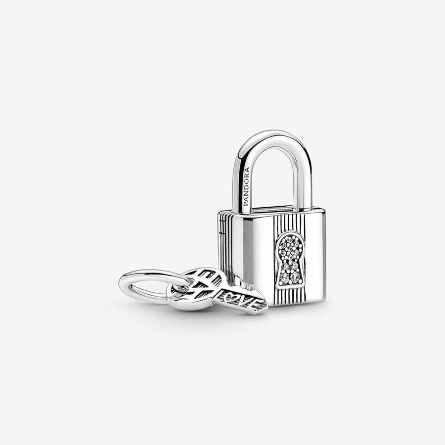 Charm Bracelets Pandora Moments Padlock & Gift Strieborne | SK978KXET