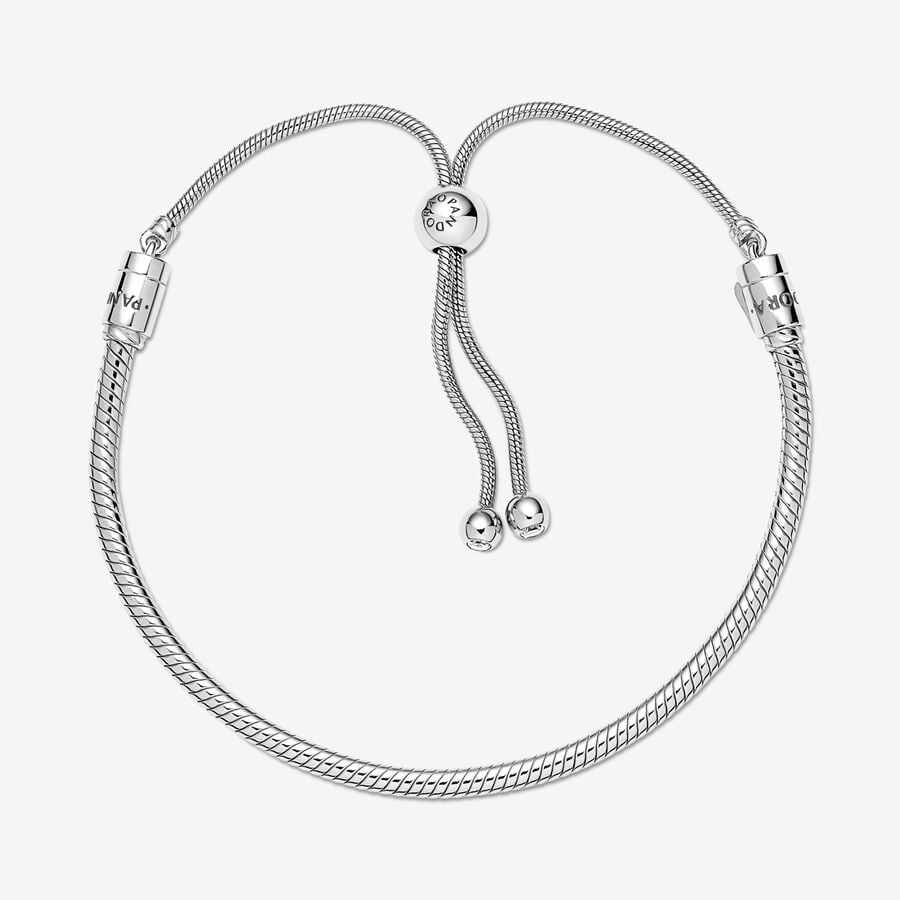 Charm Bracelets Pandora Moments Snake Slider Strieborne | SK983ZPIE