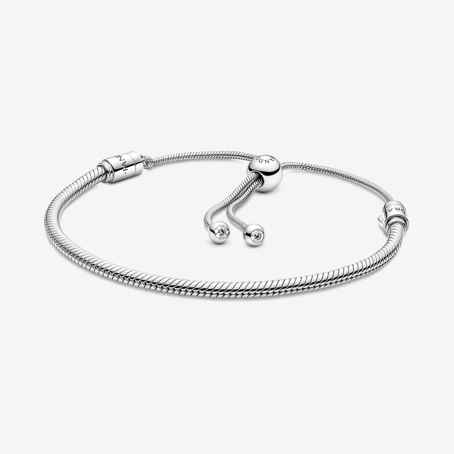 Charm Bracelets Pandora Moments Snake Slider Strieborne | SK983ZPIE