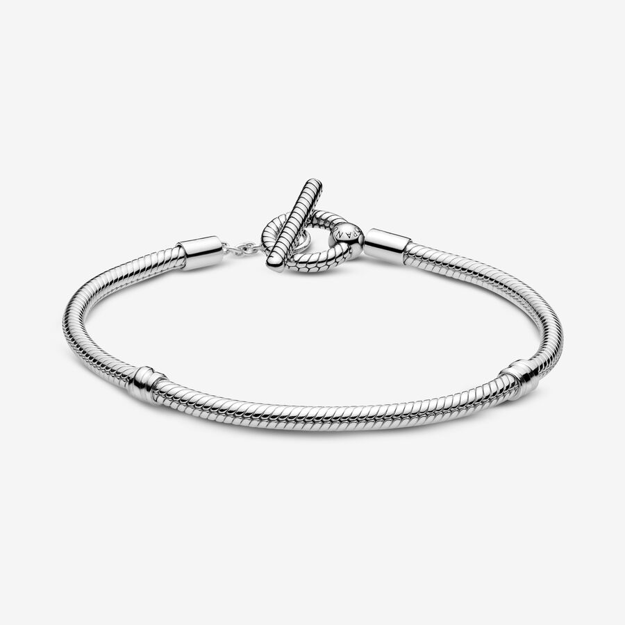 Charm Bracelets Pandora Moments T-Bar Snake Strieborne | SK960YLKV