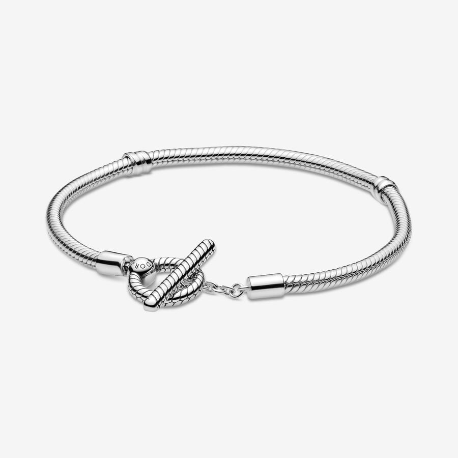 Charm Bracelets Pandora Moments T-Bar Snake Strieborne | SK960YLKV