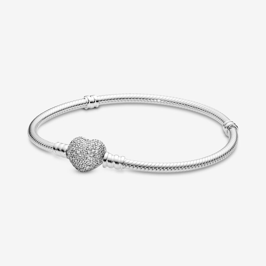 Charm Bracelets Pandora Pave with Cubic Zirconia Strieborne | SK987VSDZ