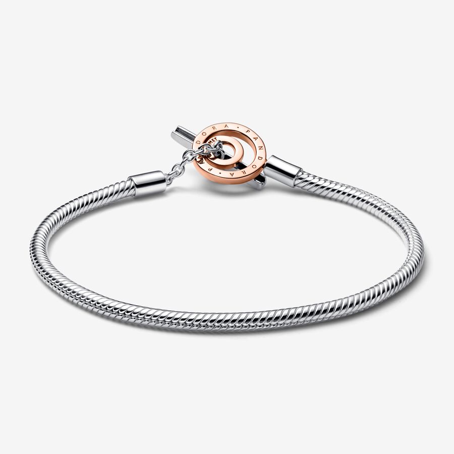 Charm Bracelets Pandora Signature Logo T-Bar Snake Viacfarebný | SK679GKHB