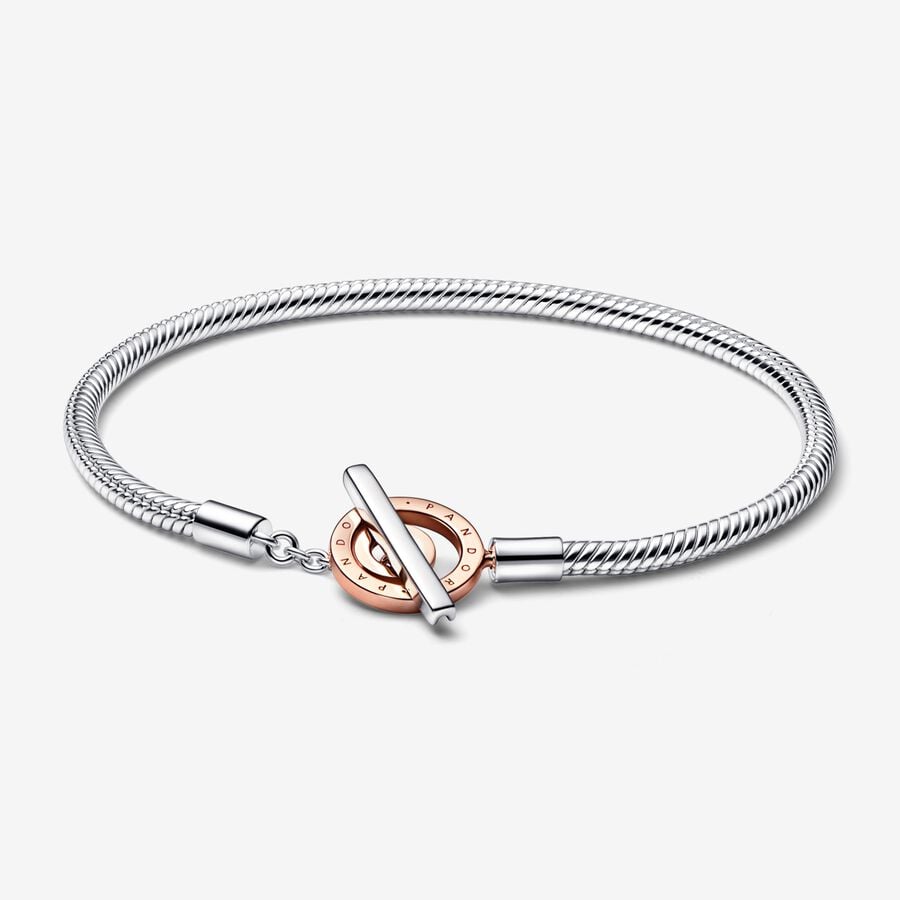 Charm Bracelets Pandora Signature Logo T-Bar Snake Viacfarebný | SK679GKHB