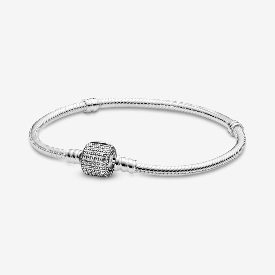 Charm Bracelets Pandora with Signature Clasp Strieborne | SK841BTWE