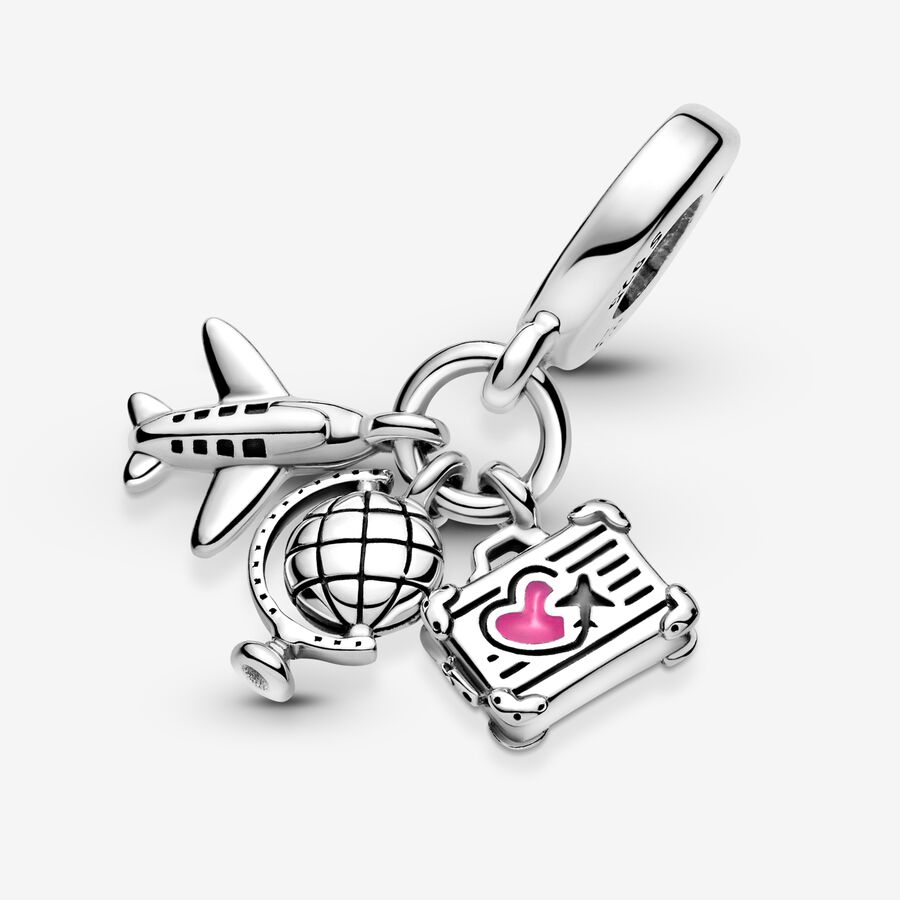 Charm Holders Pandora Jetsetters Strieborne | SK158HBQL