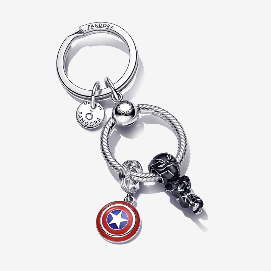 Charm Holders Pandora Marvel Black Panther Captain America Key Viacfarebný | SK470MQKX