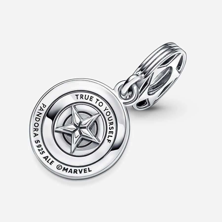 Charm Holders Pandora Marvel Captain America Shield Viacfarebný | SK014COLE