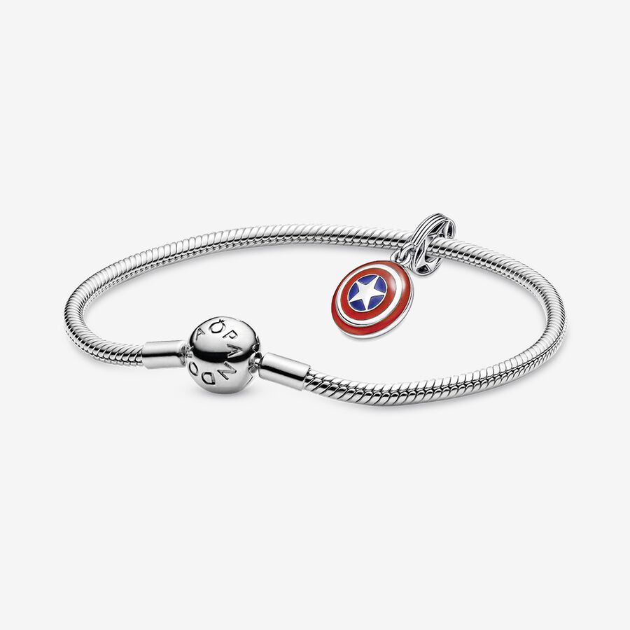 Charm Holders Pandora Marvel Captain America Shield Viacfarebný | SK471QCHI