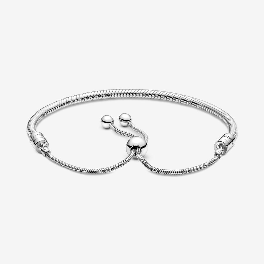 Charm Holders Pandora Moments Snake Slider Strieborne | SK841GSUN