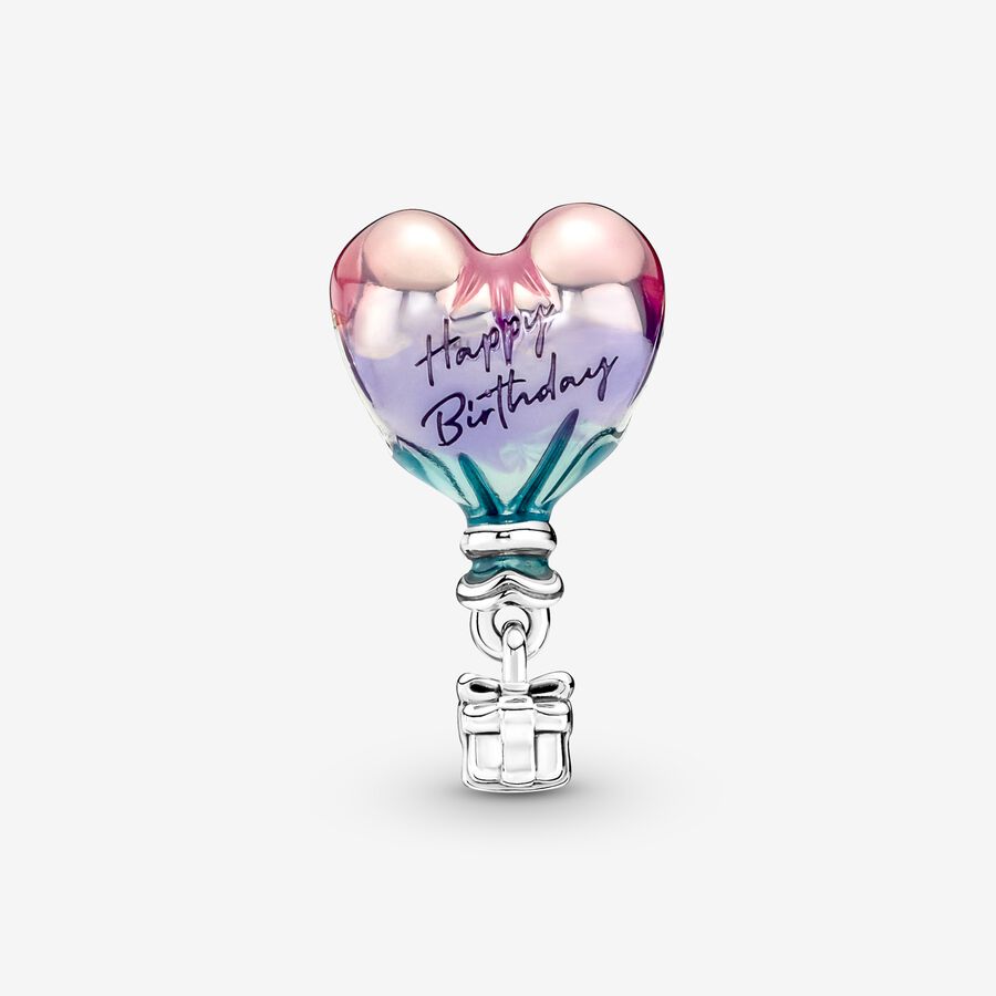 Charms Pandora Happy Birthday Hot Air Balloon Strieborne | SK134CUVL