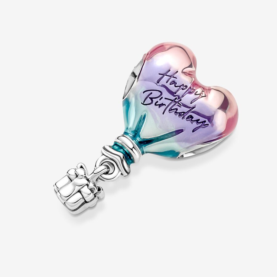 Charms Pandora Happy Birthday Hot Air Balloon Strieborne | SK134CUVL