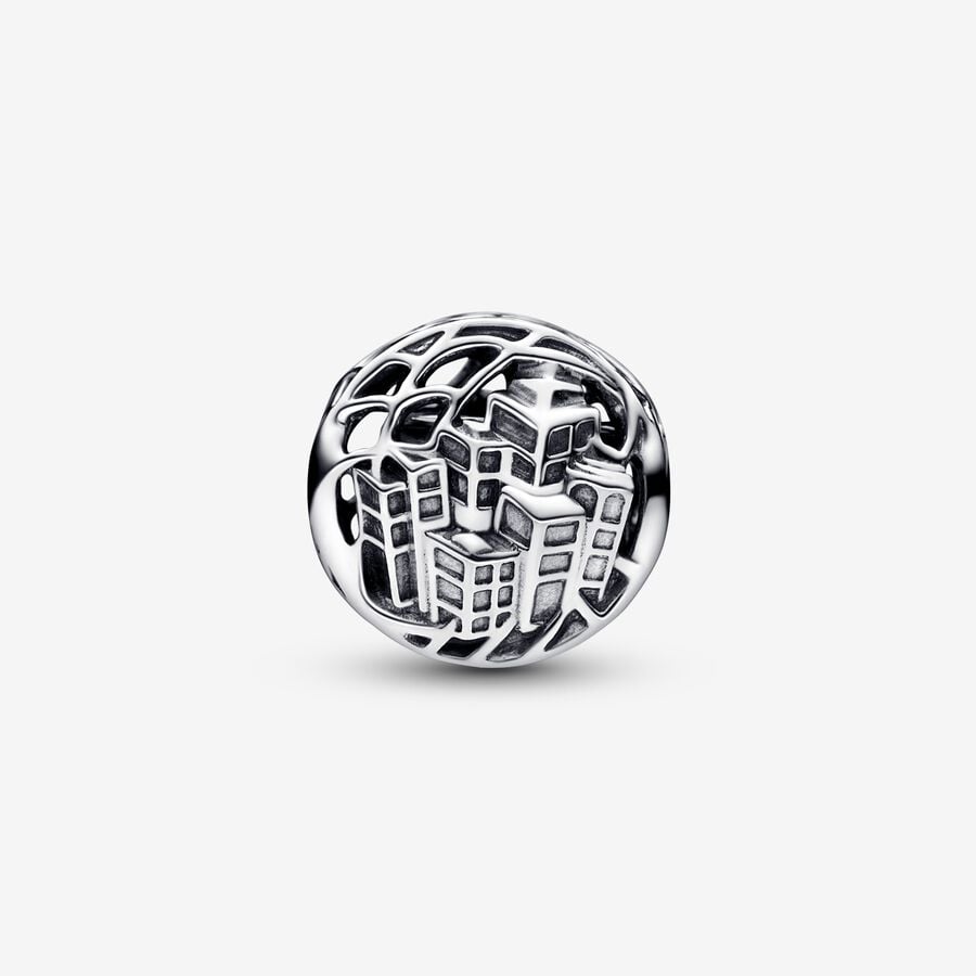 Charms Pandora Marvel Spider-Man Soaring City Strieborne | SK698MQOD