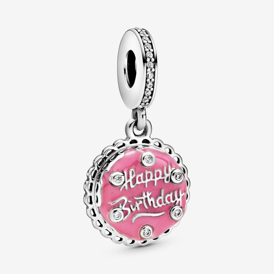 Charms Pandora Pink Birthday Cake Strieborne | SK357CHDS