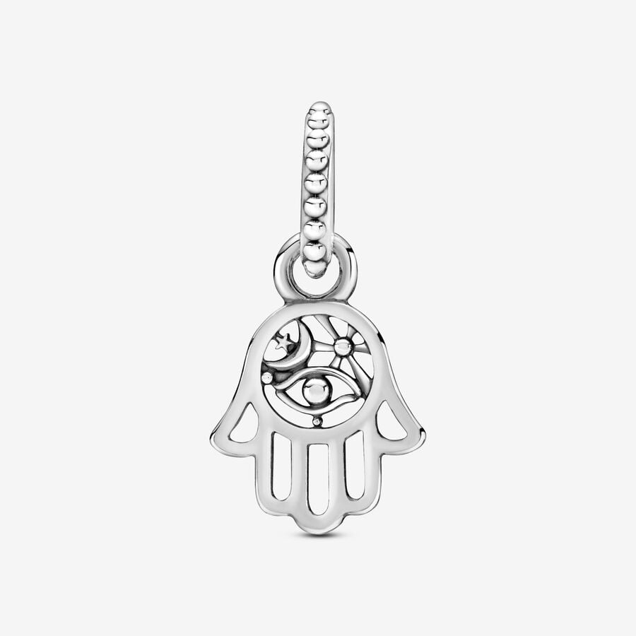 Charms Pandora Protective Hamsa Hand Strieborne | SK721RBTX