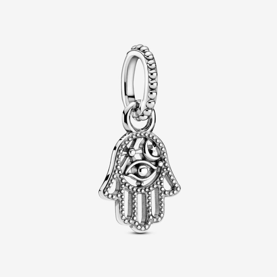 Charms Pandora Protective Hamsa Hand Strieborne | SK721RBTX