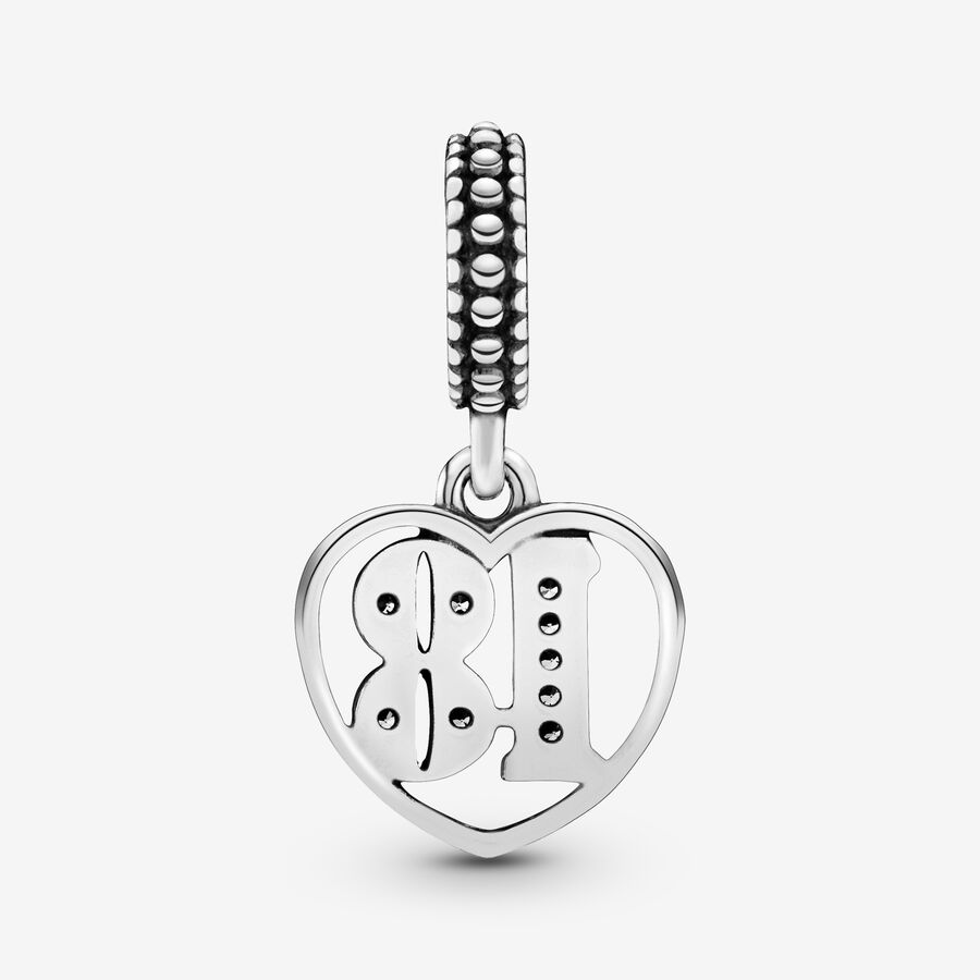 Dangle Charms Pandora 18th Celebration Strieborne | SK035ZTQU