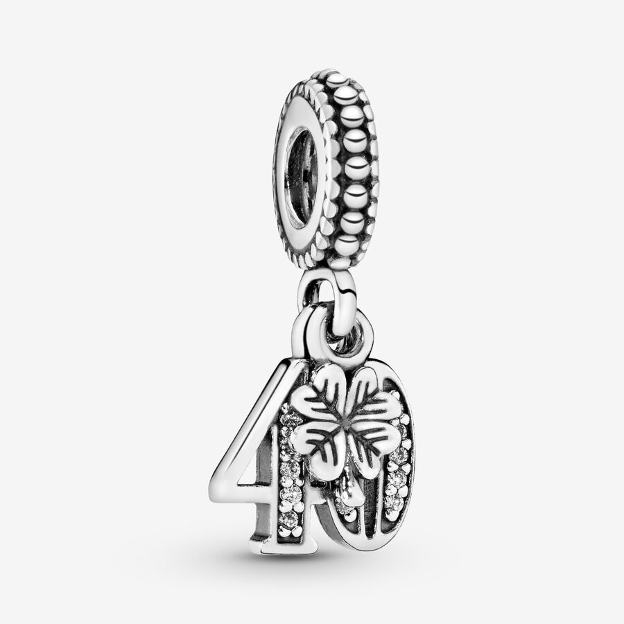 Dangle Charms Pandora 40th Celebration Strieborne | SK012FARG