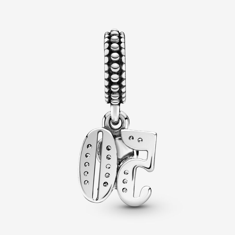 Dangle Charms Pandora 50th Celebration Strieborne | SK951CDPM