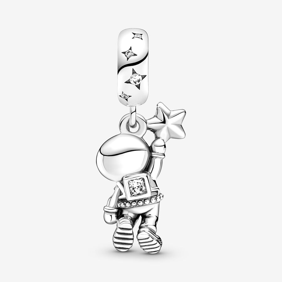 Dangle Charms Pandora Astronaut In The Galaxy Strieborne | SK917KTRV