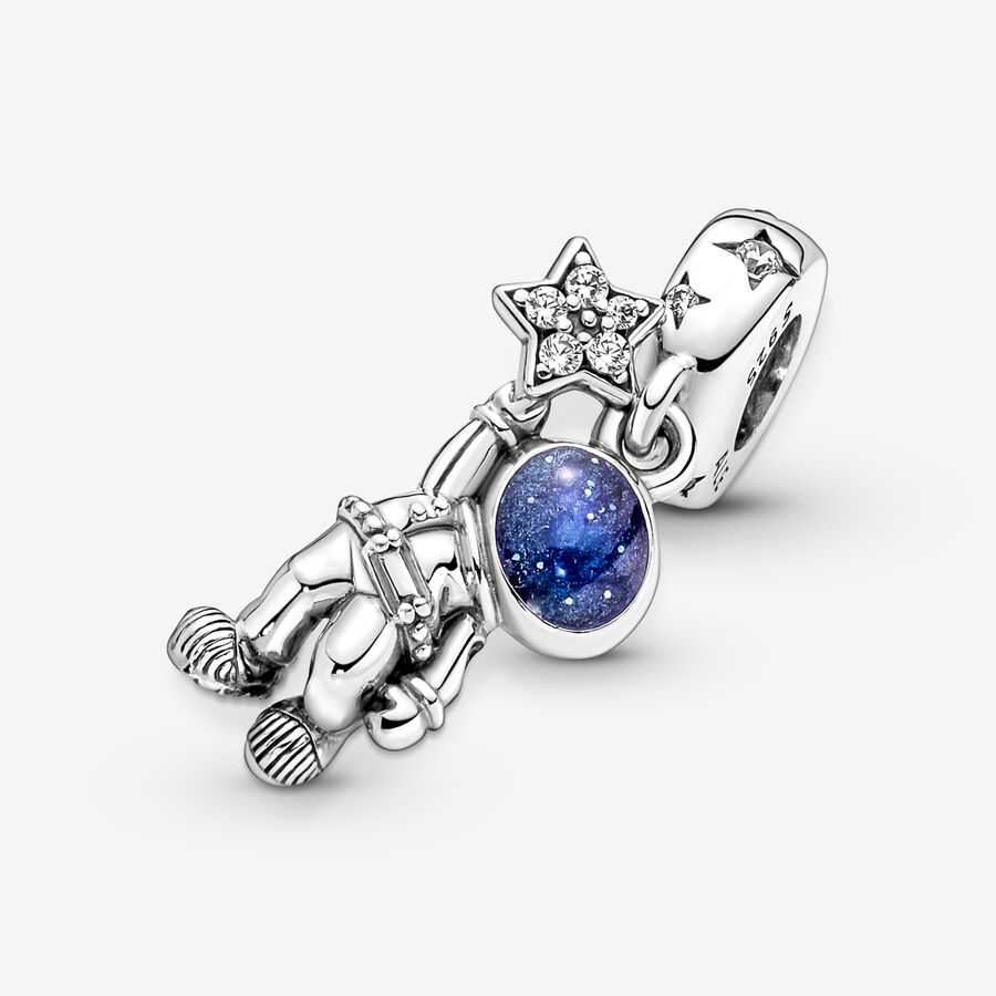 Dangle Charms Pandora Astronaut In The Galaxy Strieborne | SK917KTRV