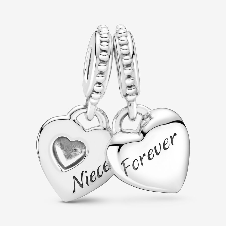 Dangle Charms Pandora Aunt & Niece Split Strieborne | SK234KVZE