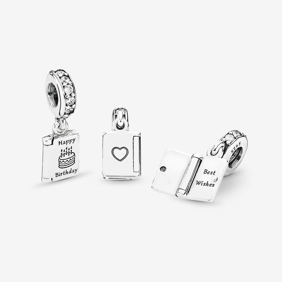 Dangle Charms Pandora Birthday Card Strieborne | SK907VIGJ