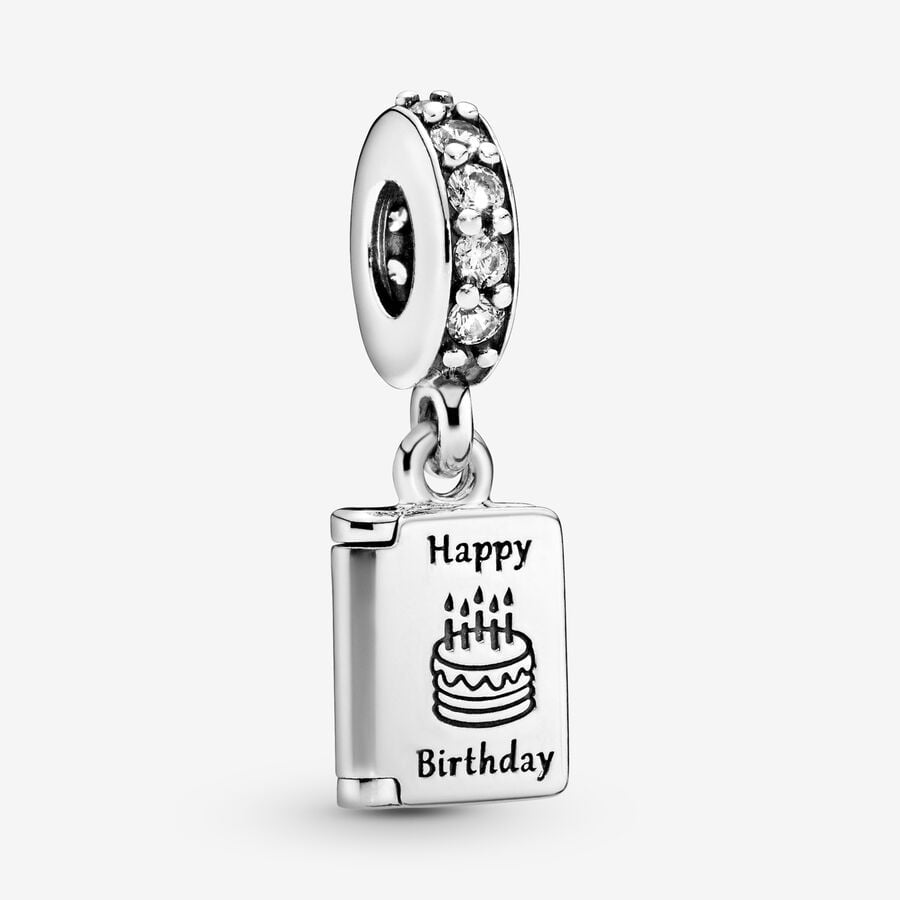 Dangle Charms Pandora Birthday Card Strieborne | SK907VIGJ