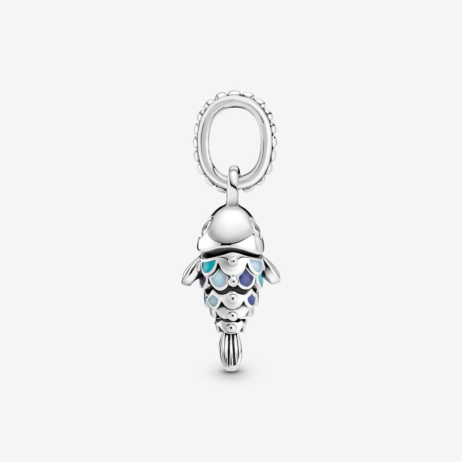 Dangle Charms Pandora Blue Scaled Fish Strieborne | SK056FMZL